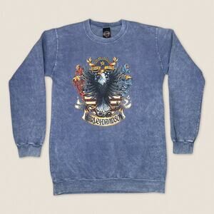 Vintage Harley Davidson Eagle Warwick Rhode Island Sweatshirt Crewneck Medium